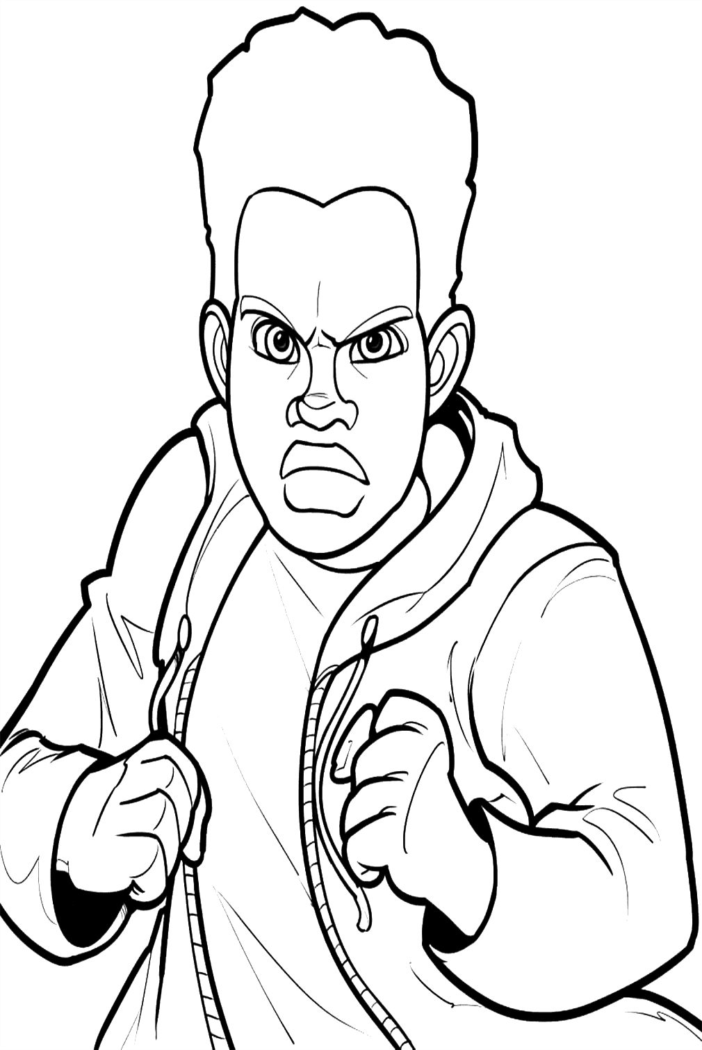 Angry Miles Morales Coloring Pages