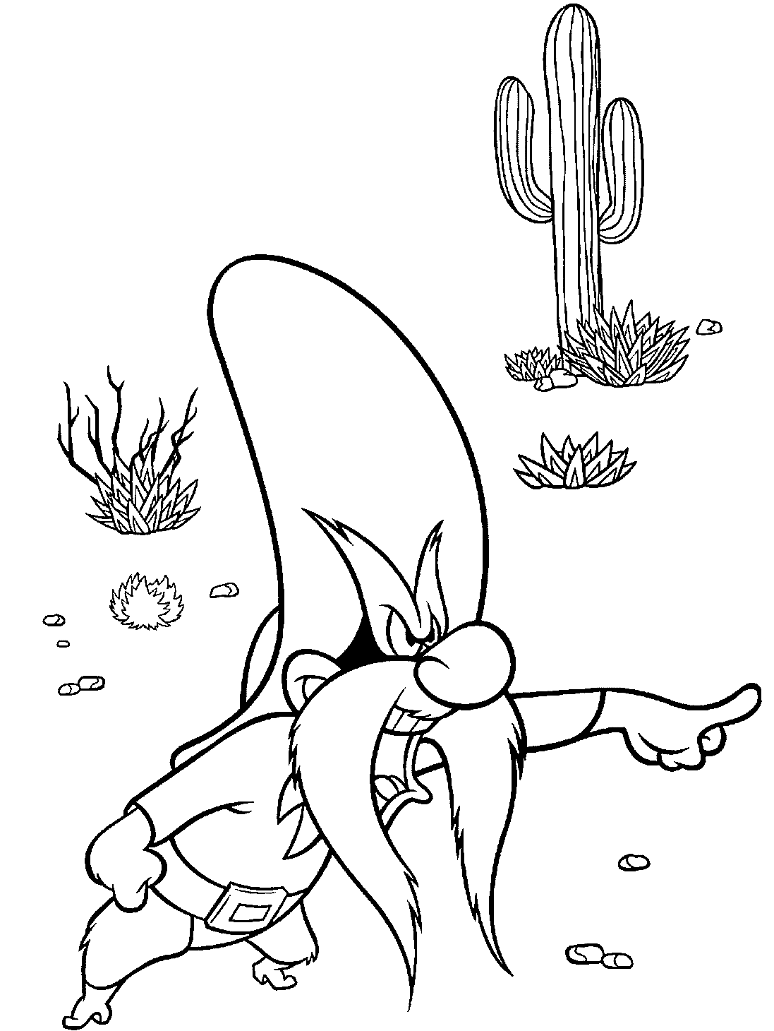 Angry Yosemite Sam Coloring Pages