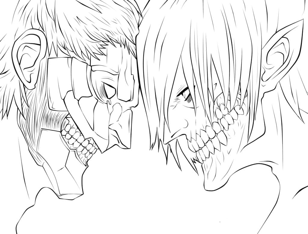 Anime Titans Coloring Pages   AOT Coloring Pages   Coloring Pages ...
