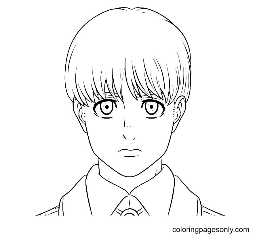 Armin Attack on Titan Coloring Page
