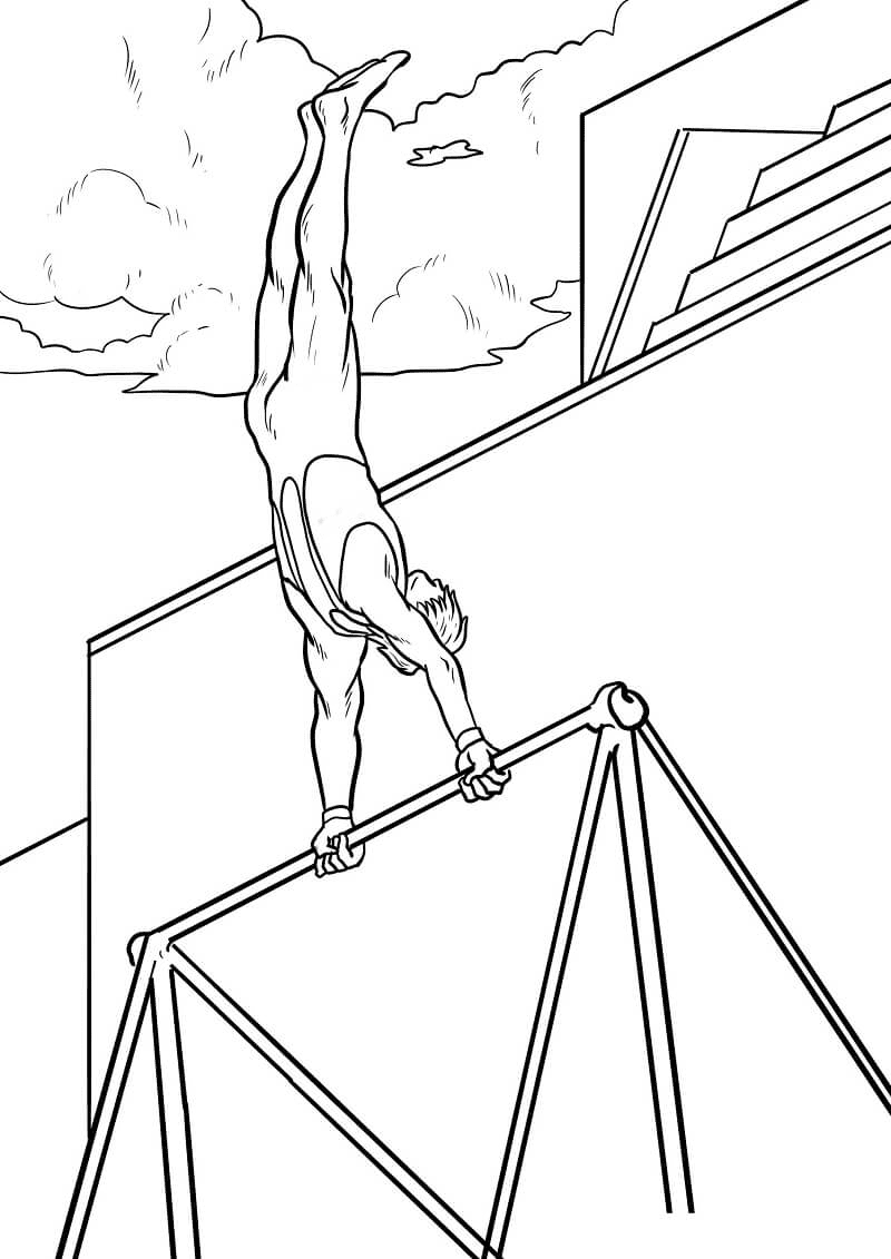 Artistic Gymnastics Horizontal Bar Printable from Gymnastics