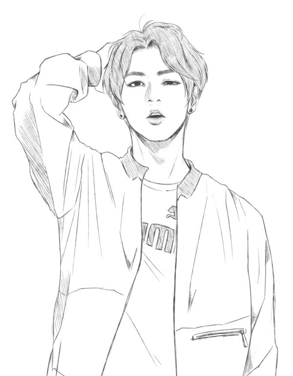 BTS Jungkook Coloring Pages