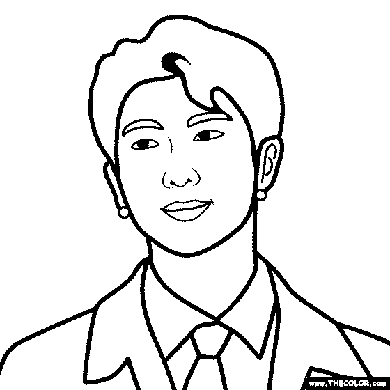 BTS – RM Kim Nam-Joon Coloring Pages