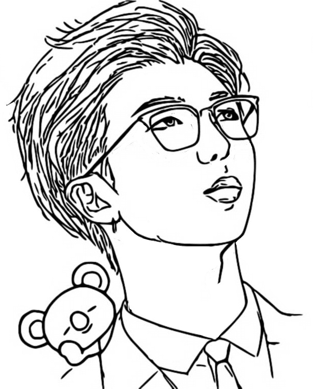 BTS RM Coloring Page