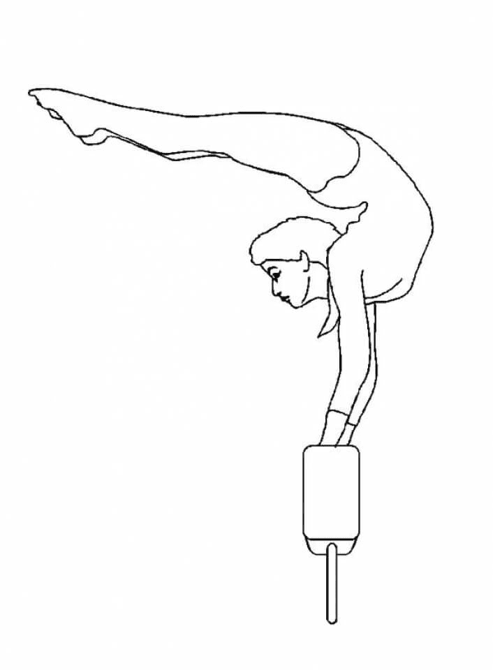 Gymnastique avec poutre d'équilibre imprimable à partir de gymnastique