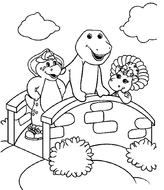 Barney And Friends Picture Coloring Page