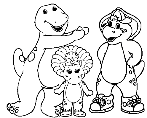 Barney and Friends Coloring Page