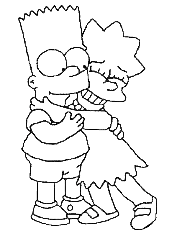 Bart en Lisa van Simpsons