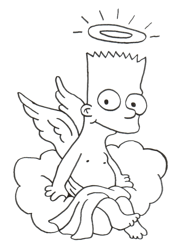 Bart Angel para colorir