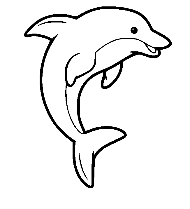 Prachtige kleurplaat dolfijn