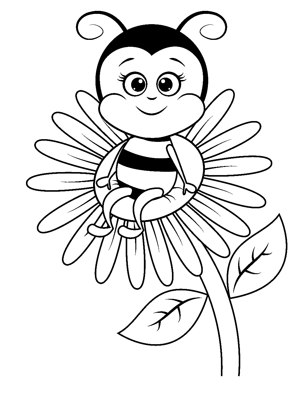 蜜蜂坐在花上 蜜蜂