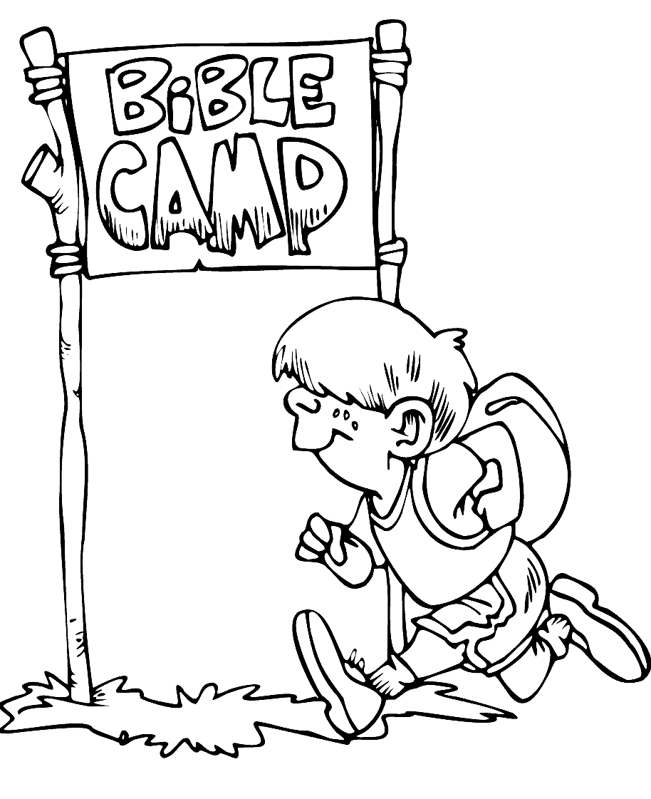 Bible Camp Coloring Page