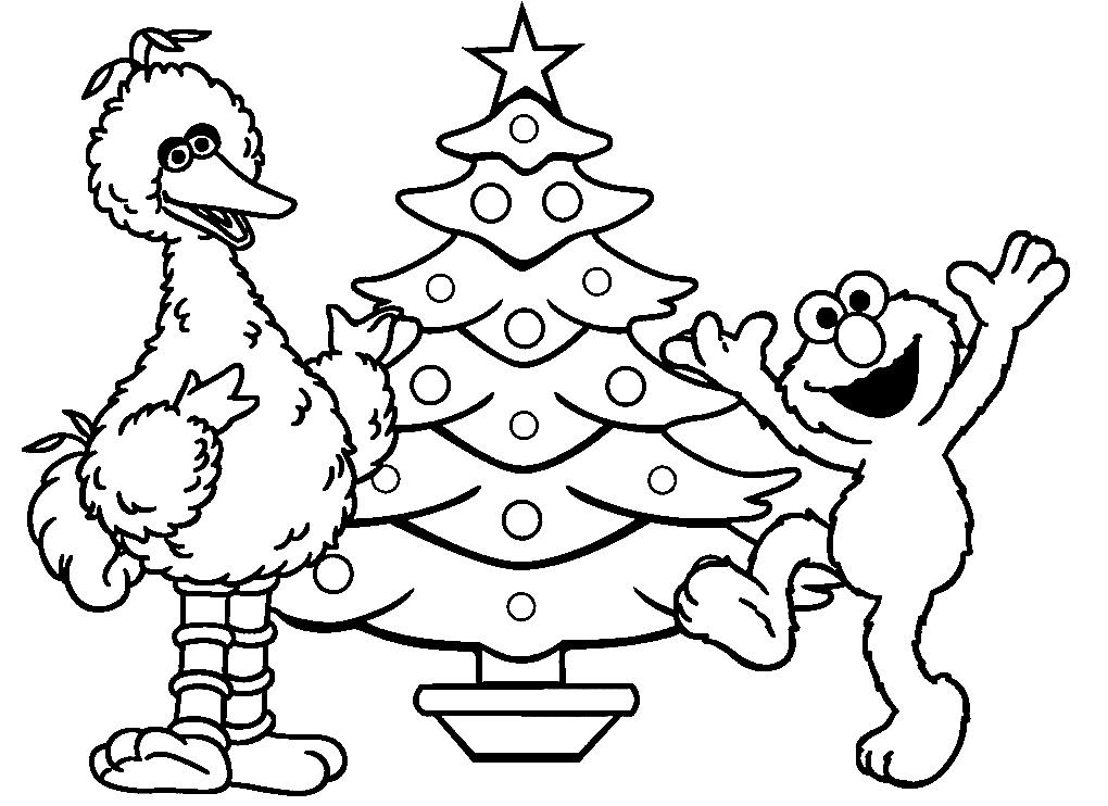 Big Bird and Elmo Coloring Pages