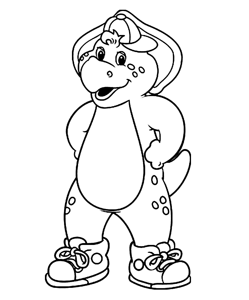 Bj from Barney and Friends Coloring Page