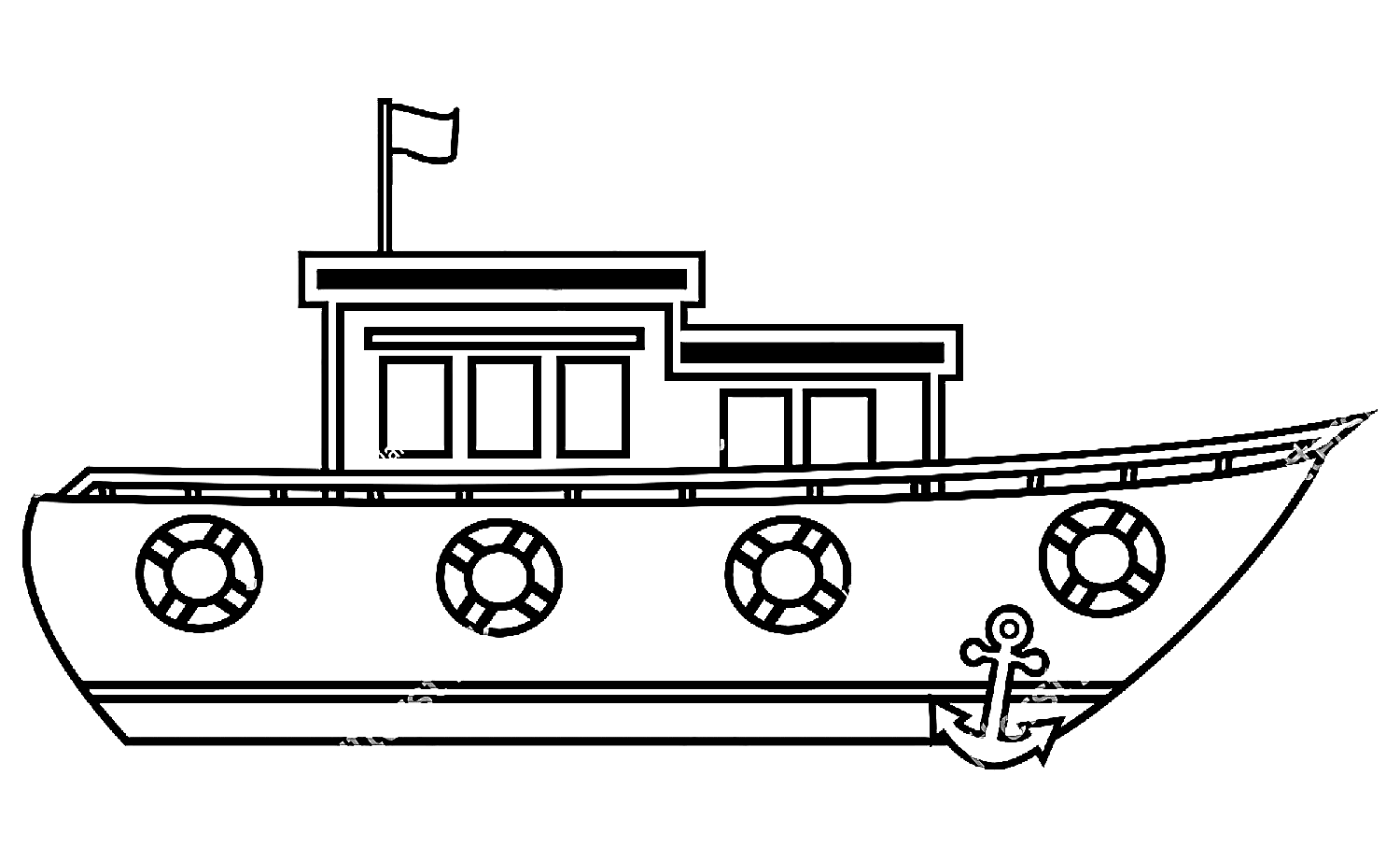 قارب للطباعة من القارب