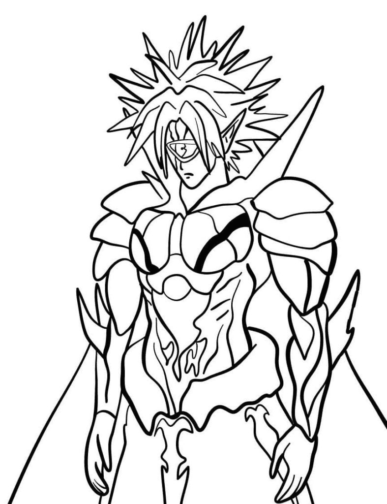 Boros One Punch Man Coloring Page