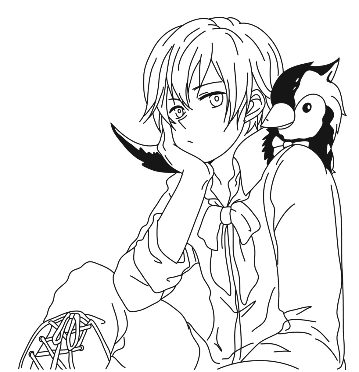 63 Coloring Pages Anime Boy  HD