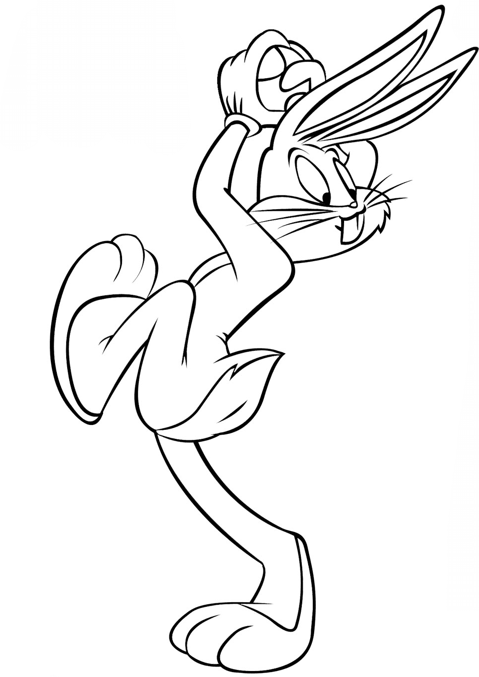 Bugs Bunny Playing Baseball Coloring Pages