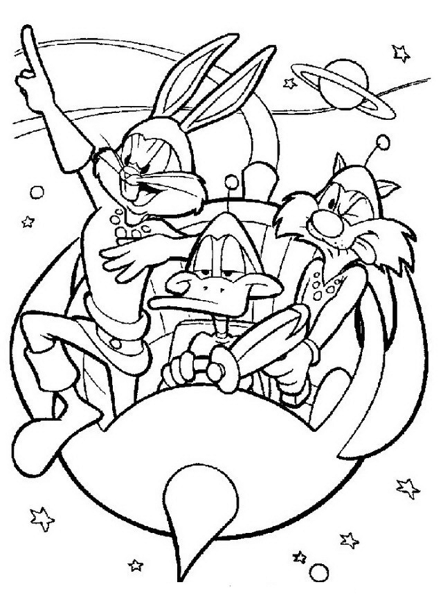 Bugs Bunny mit Daffy Duck und Sylvester von Daffy Duck