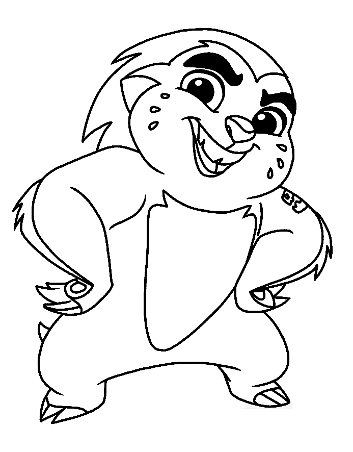 Bunga Honey Badger Coloring Pages