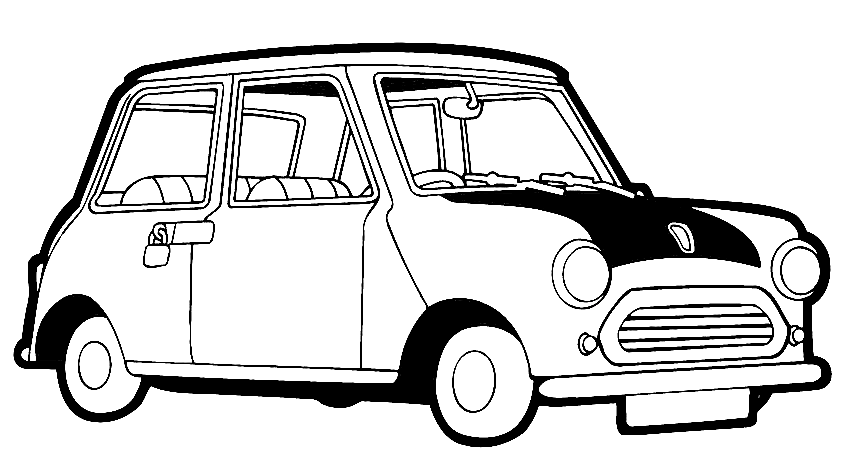 Car Of Mr. Bean Coloring Page