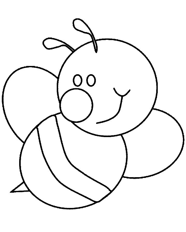 Cartoon Bumble Bee Coloring Page