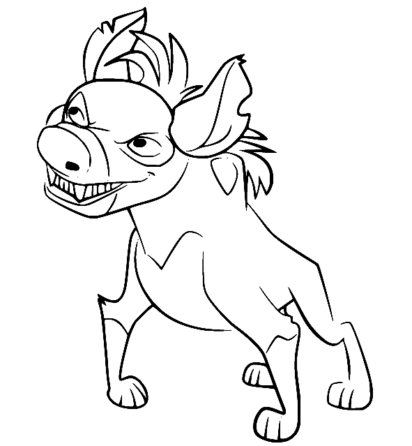 Cheezi Hyena Coloring Pages