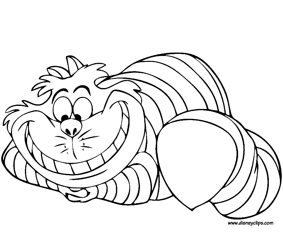 104  Alice In Wonderland Coloring Pages Cat  Latest Free