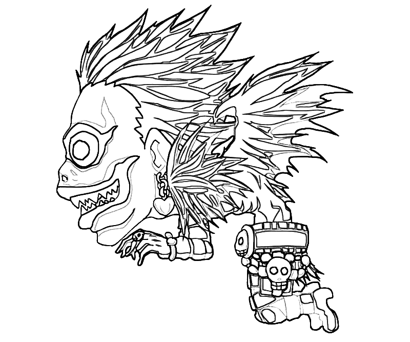 Chibi Death Note Ryuk Coloring Page