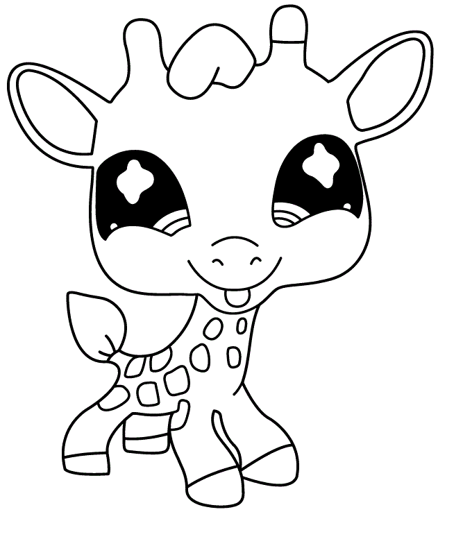 Baby giraffe coloring pages