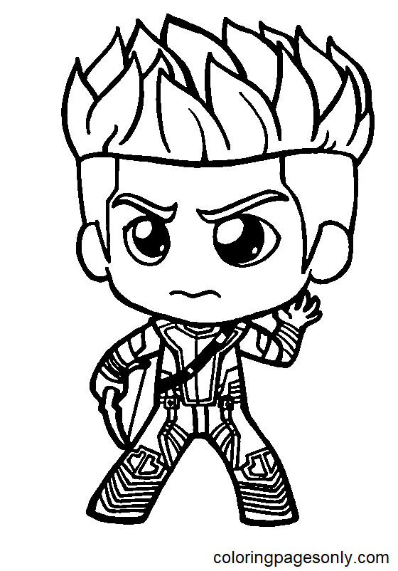 Chibi Hawkeye Avengers Coloring Pages