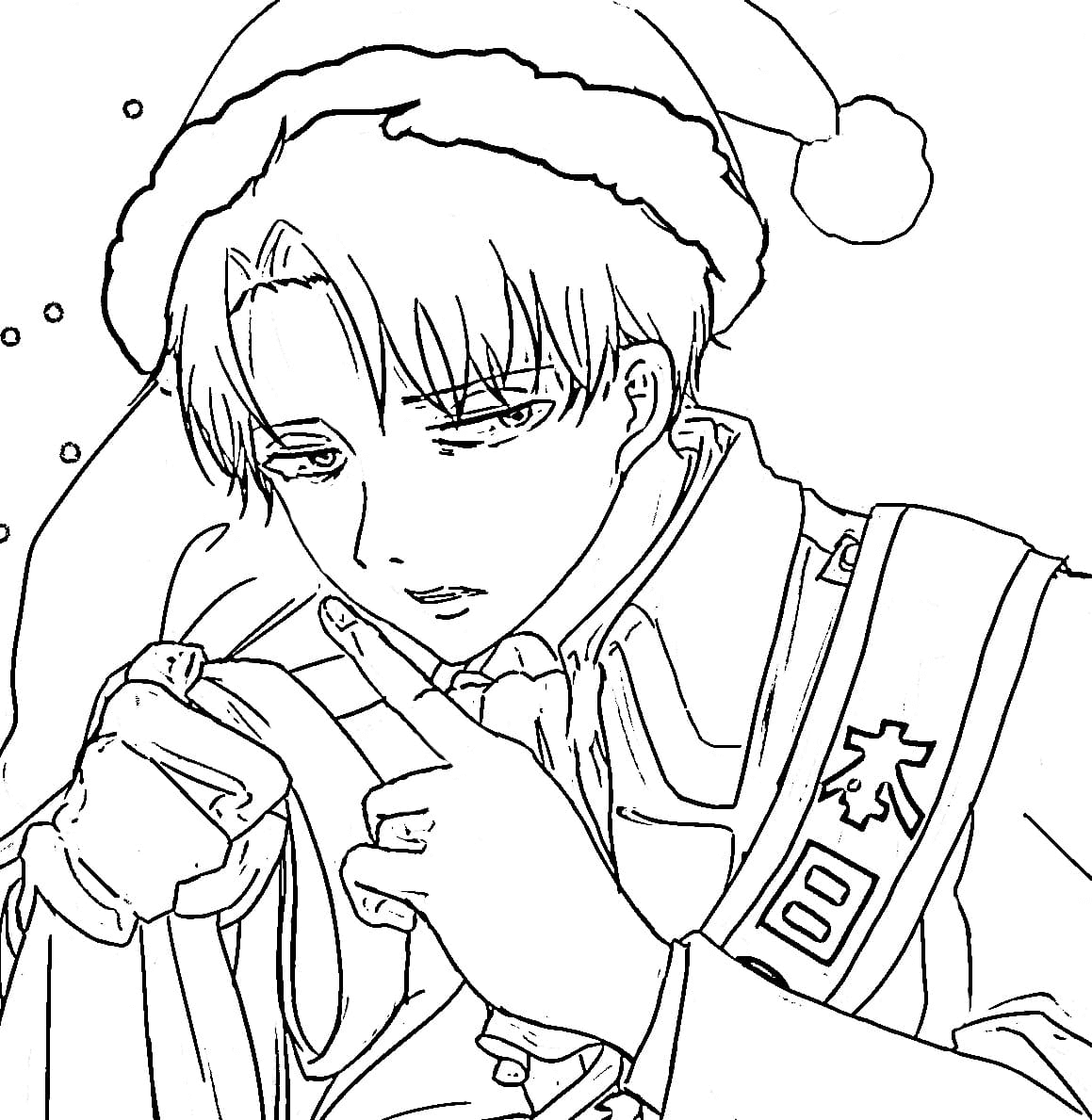 Christmas Levi Ackerman Coloring Pages Aot Coloring Pages Páginas