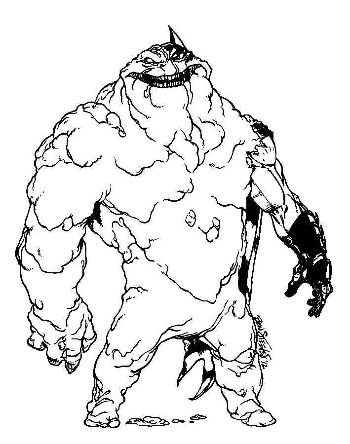 Clayface for Children Coloring Page