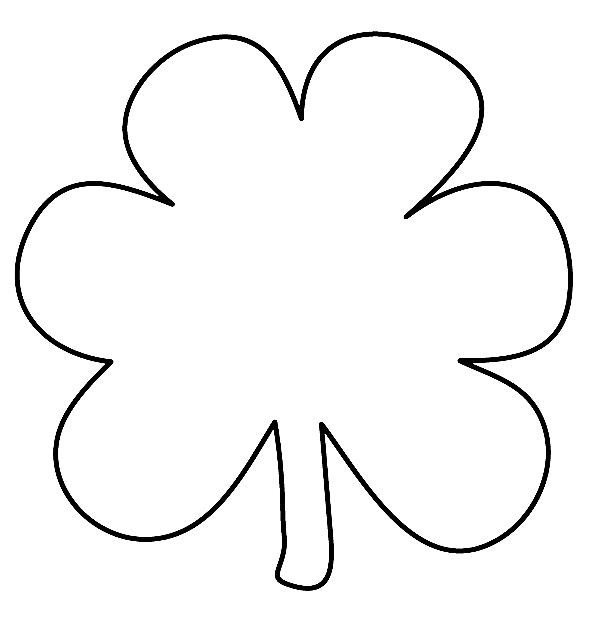 Clover Leaf Coloring Page