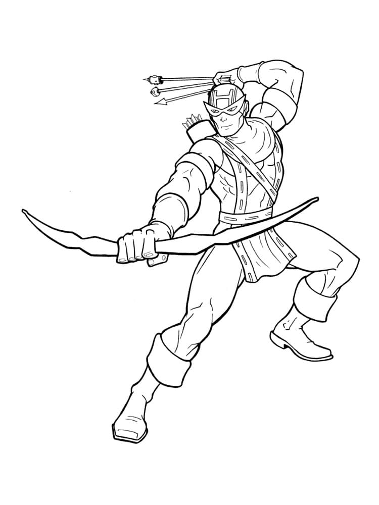 Cool Hawkeye Coloring Pages
