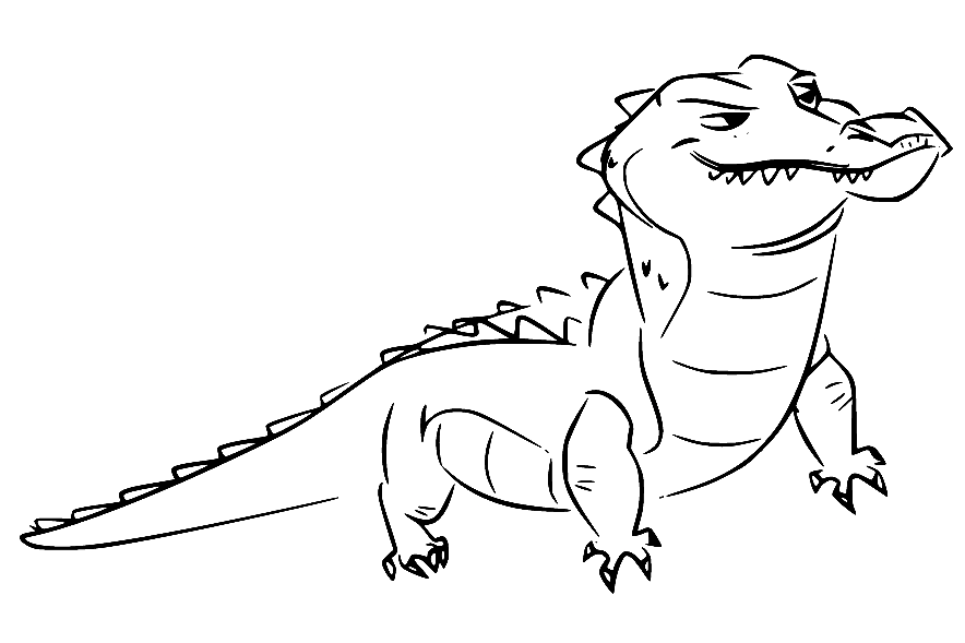 Crocodile from Lion Guard Coloring Page
