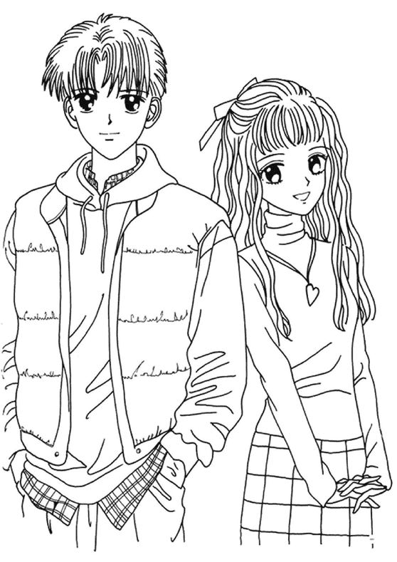 Boy And Girl Coloring Page