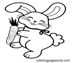 Disegni da colorare di coniglietti carini