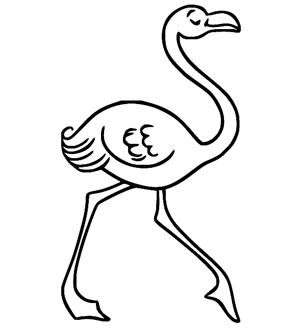 Cute Flamingo Coloring Pages