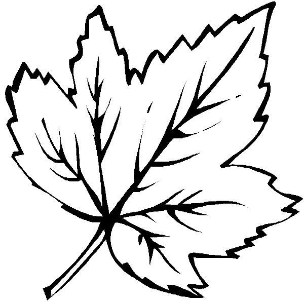 Cute Leaf Coloring Page