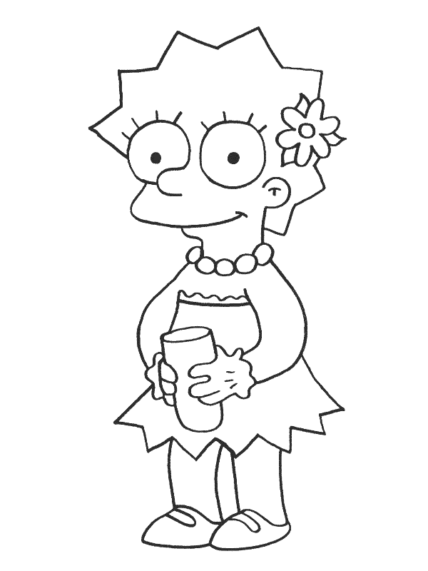 Cute Lisa Simpson Coloring Pages