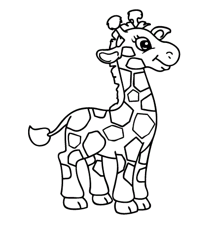 Милый маленький жираф из мультфильма "Жирафы"