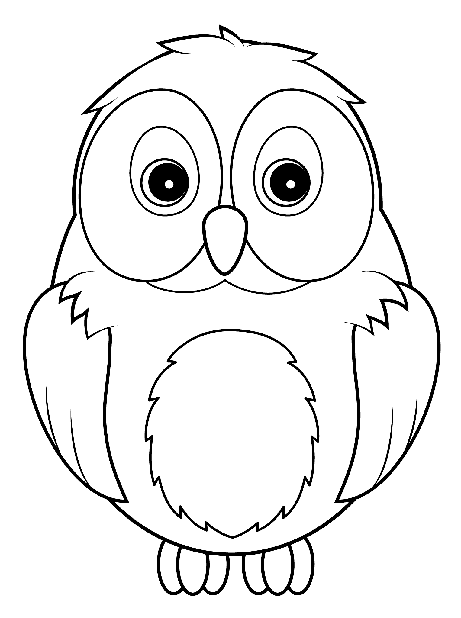 Cute Little Owl Coloring Pages