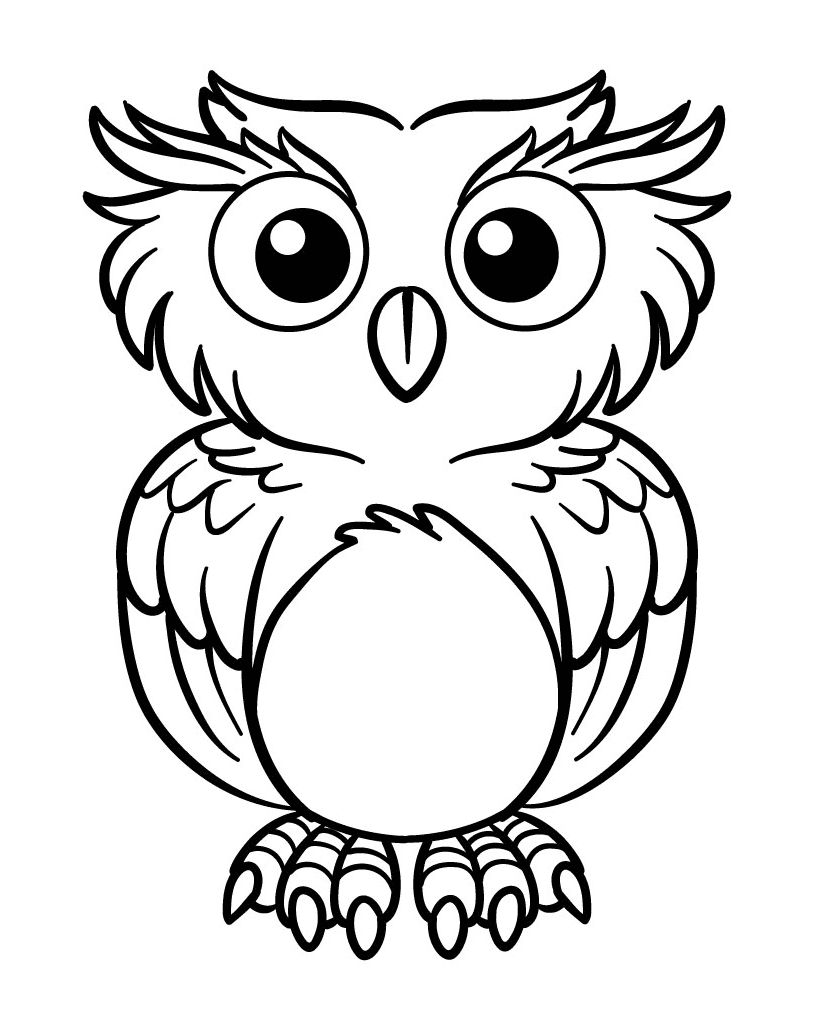 Cute Owl Printable Coloring Page