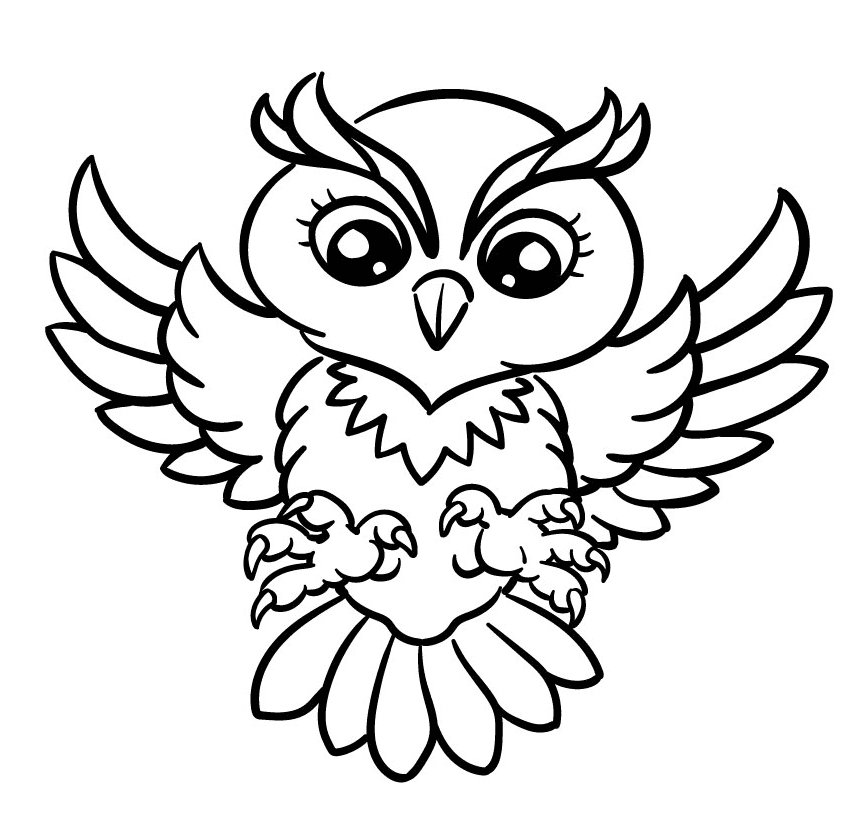 Cute Owl Coloring Page