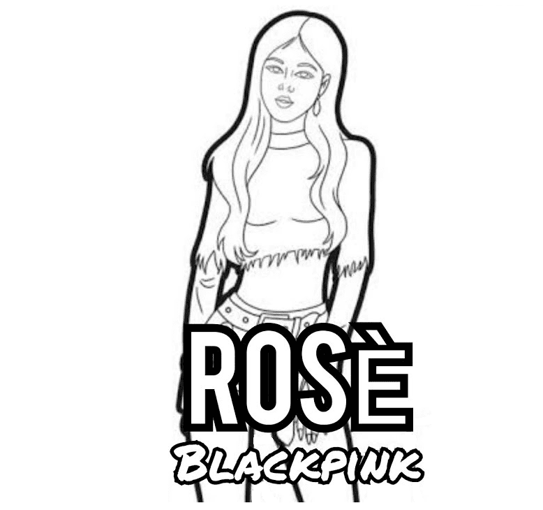 Cute Rose Kpop Coloring Page