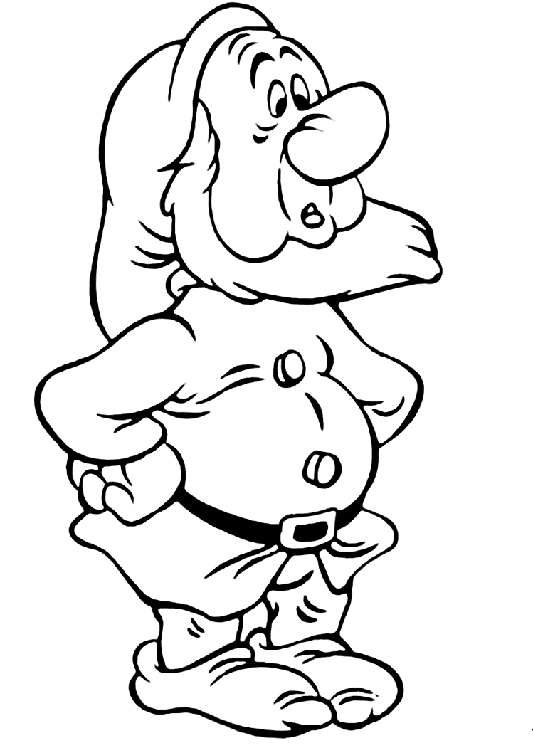 Cutr Sneezy Coloring Pages