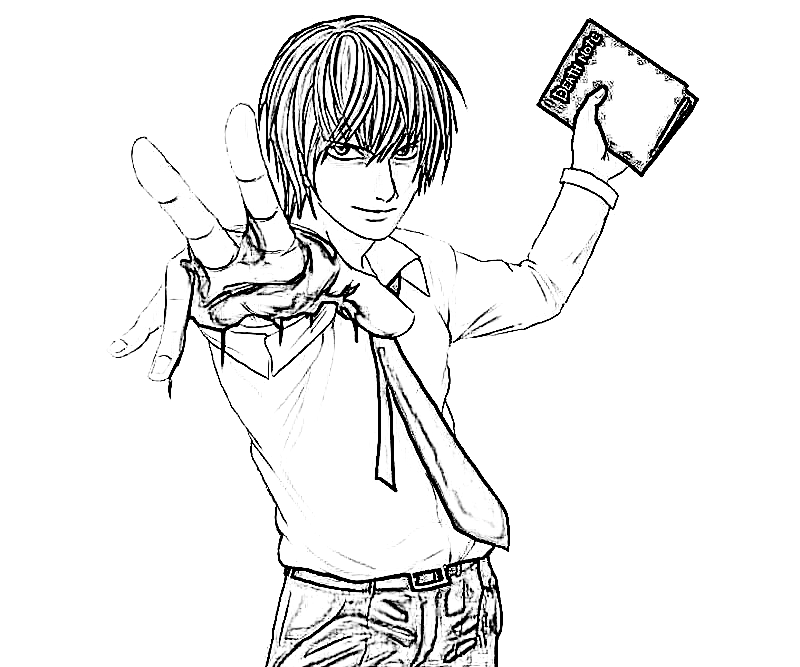 Death Note Light Yagami Coloring Page