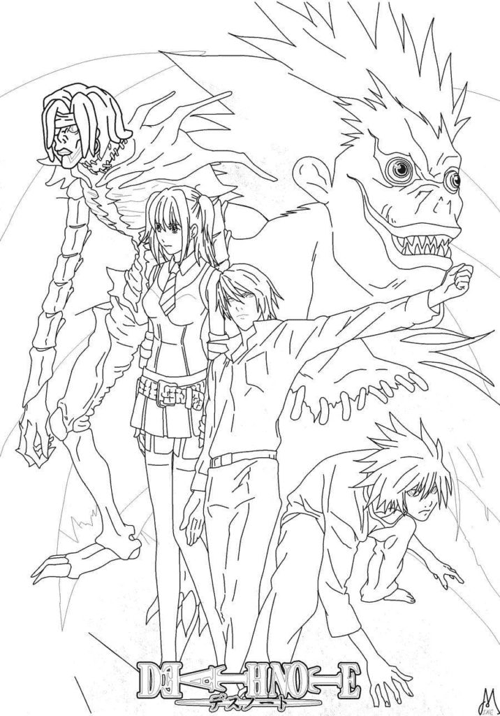 Death Note Coloring Page