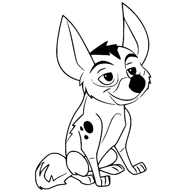 Dogo Young Jackal Coloring Page